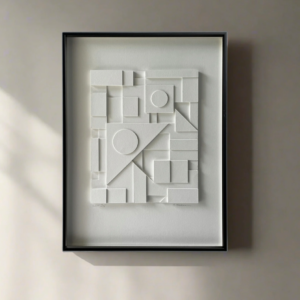 Abstract Painted Paper Sculpture
