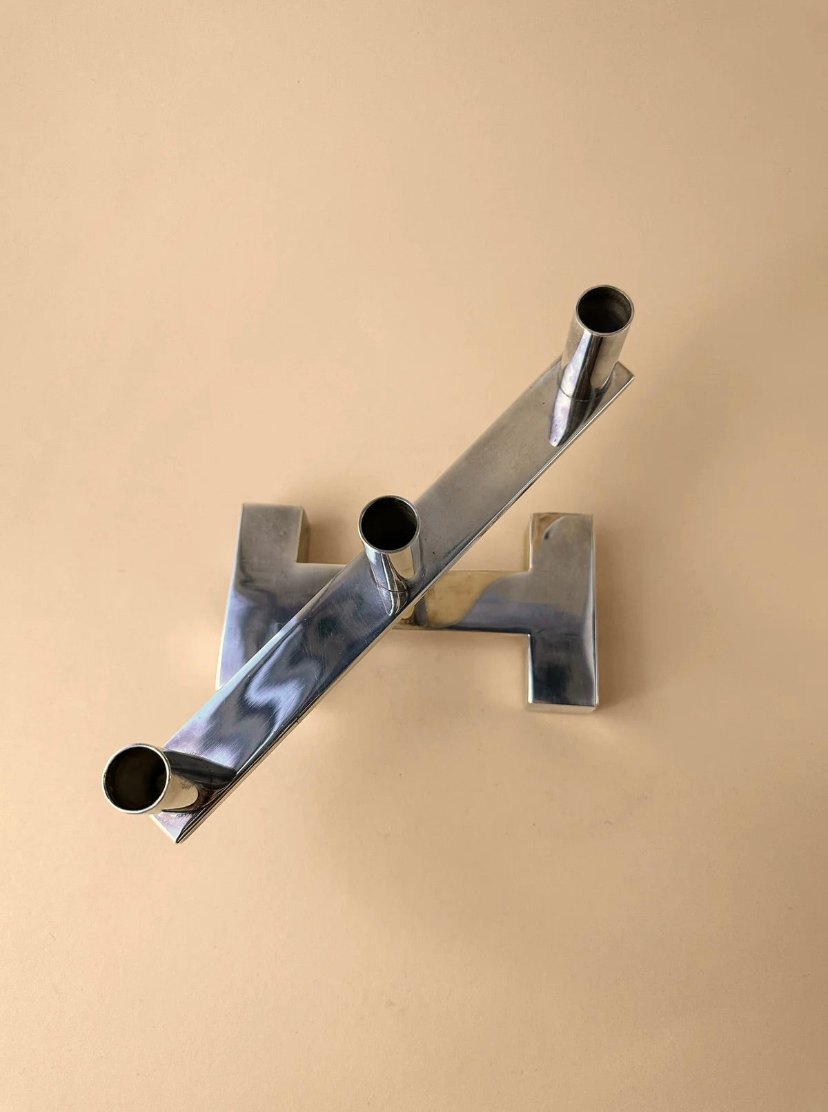Silver-Plated 3-Arm Candle Holder - Image 3