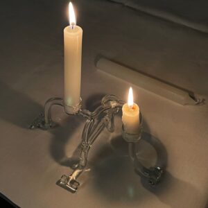Set of 3 Borosilicate Glass Candle Holders