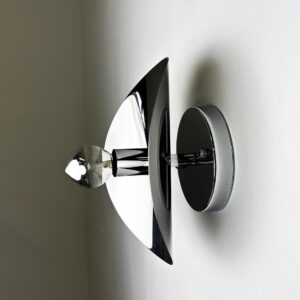 1970s Chrome Metal Wall Sconce