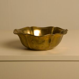Italian Brass Flower Trinket Tray