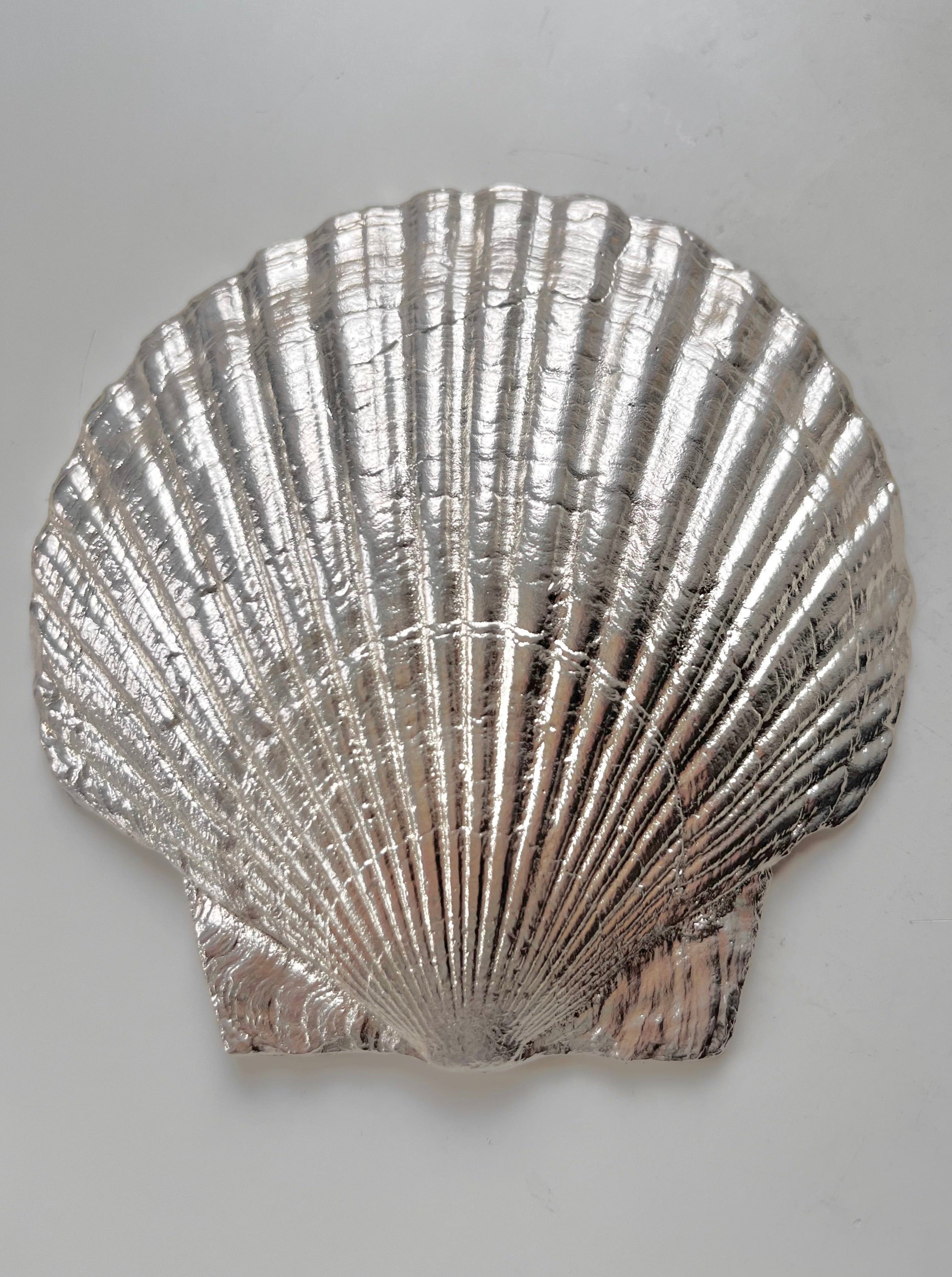 Silver Fossil Shell Plate