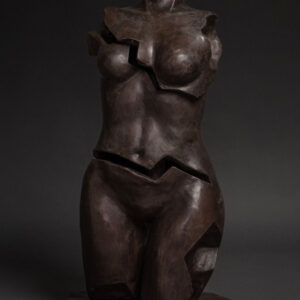 Resin and Stone Female Figure Sculpture