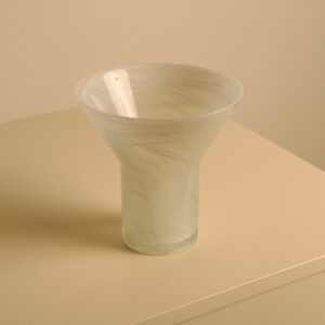 1980s Transparent Murano Glass Vase