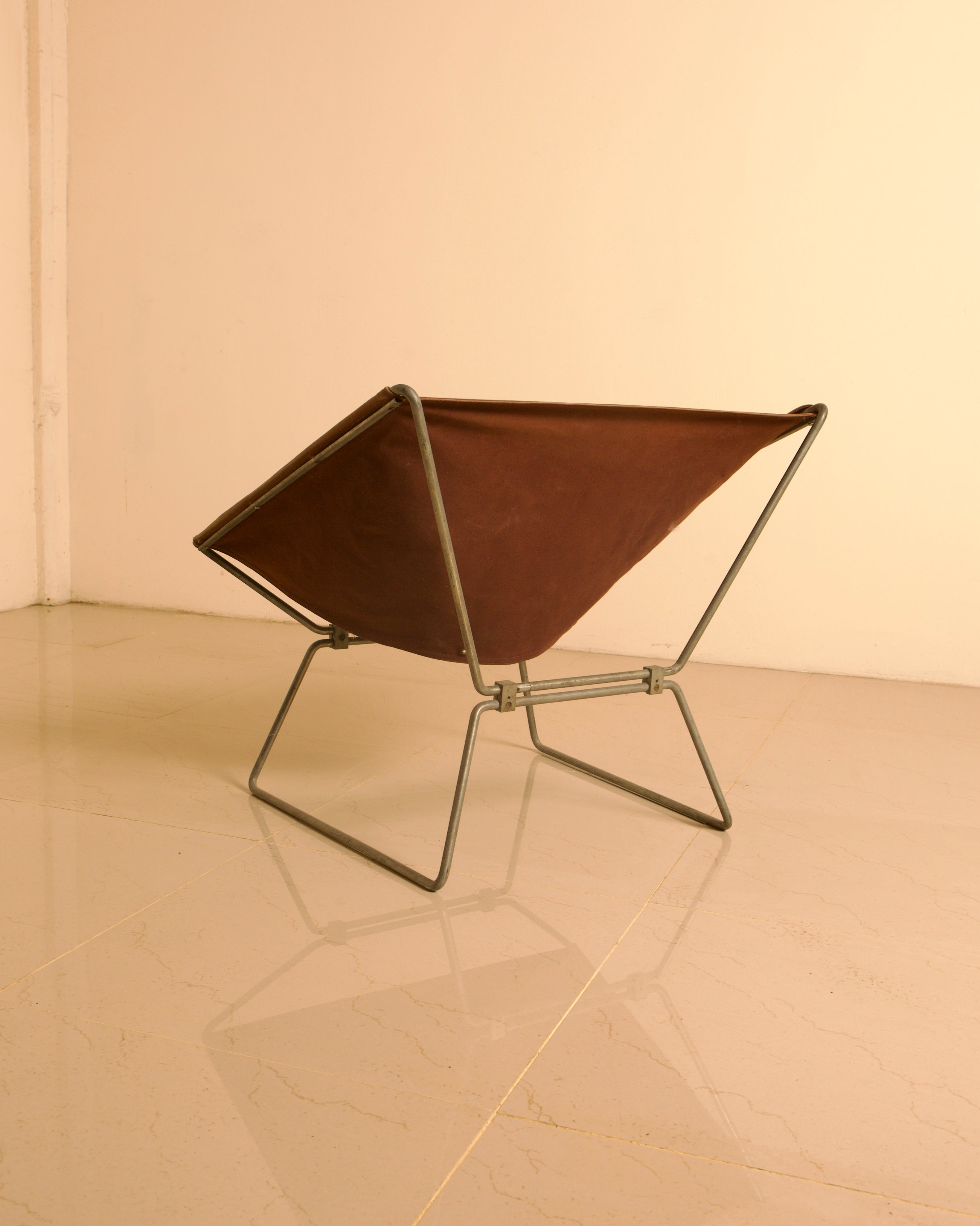 Low Canvas Lounge Armchair - Image 6