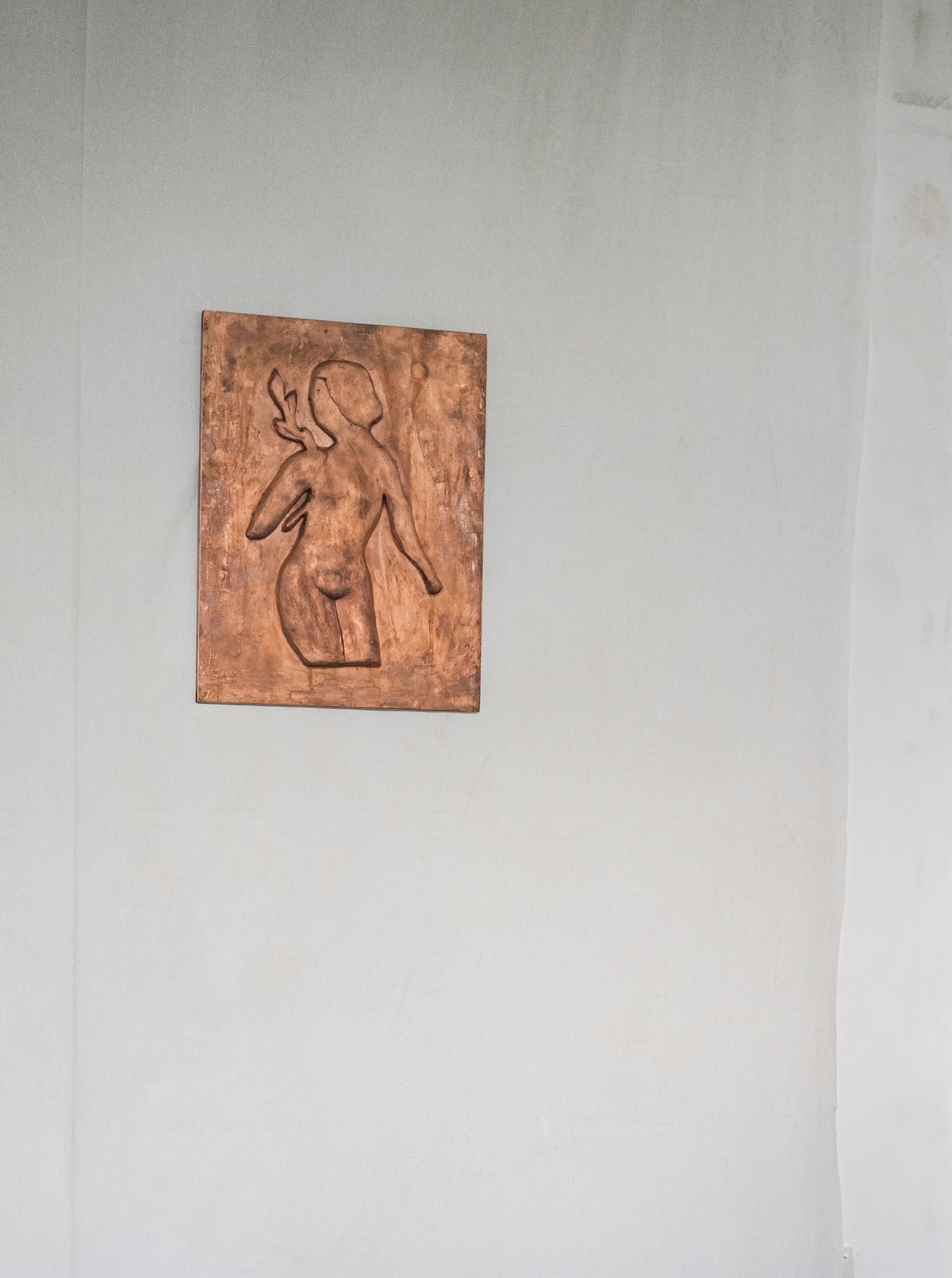 Copper Female Wall Sculpture - Image 2