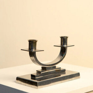 U-Shaped Italian Metal Candle Holder