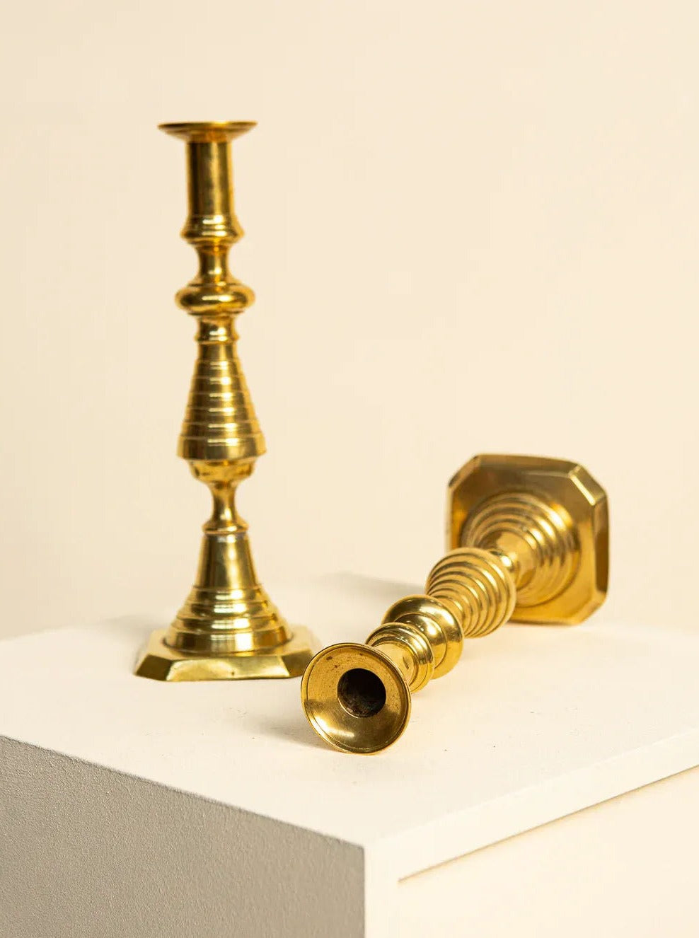 Pair of Vintage Brass Candlesticks - Image 3