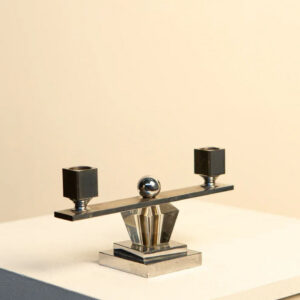 Metal and Plexiglass Candle Holder