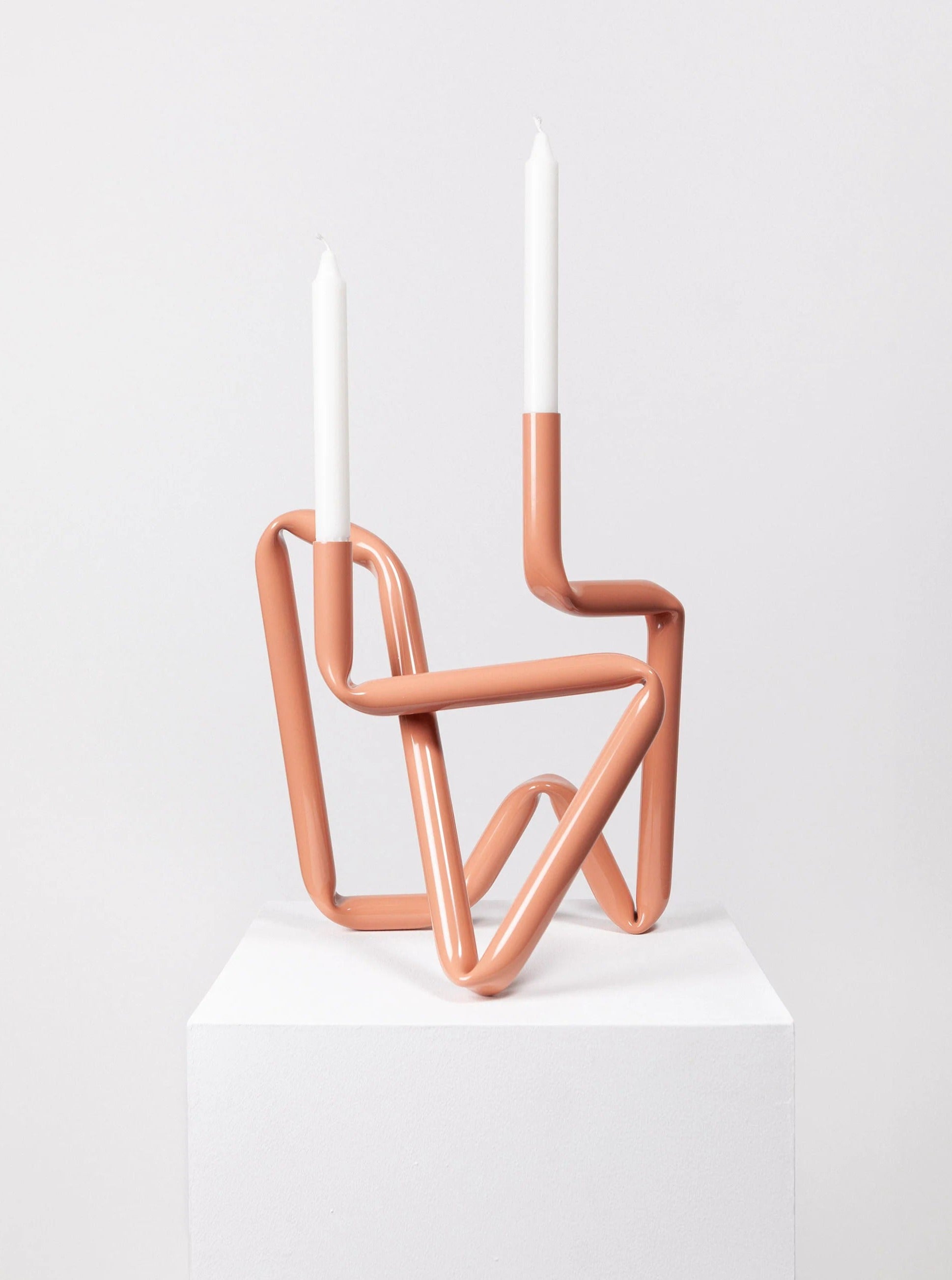 Red Aluminum Loop Candle Holder - Image 5