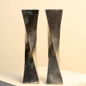 Pair of Twisted Candle Holder Vases