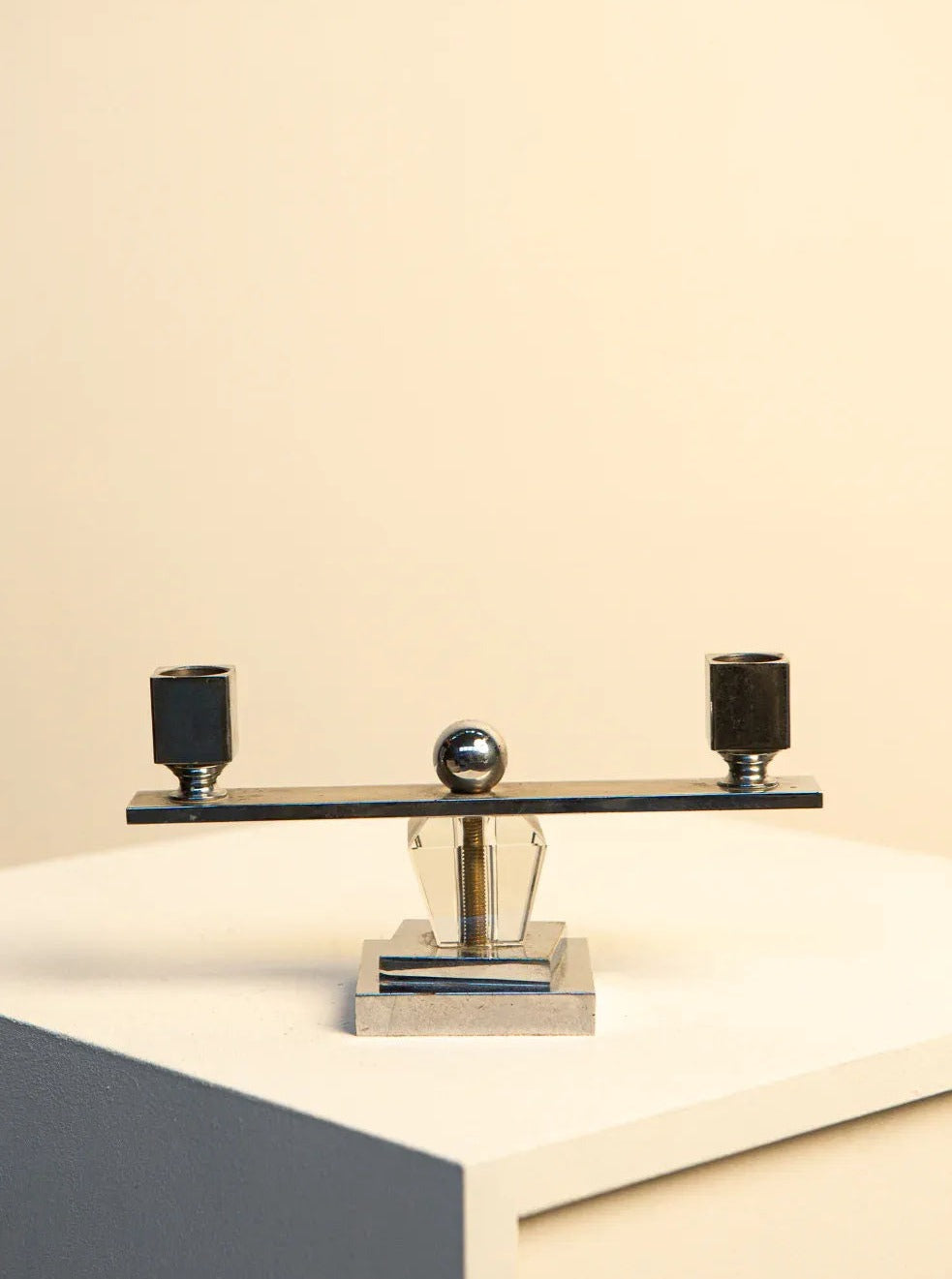 Metal and Plexiglass Candle Holder - Image 2