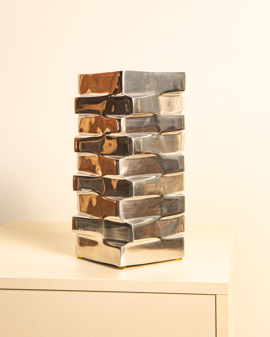 1980s Aluminum Stair Vase
