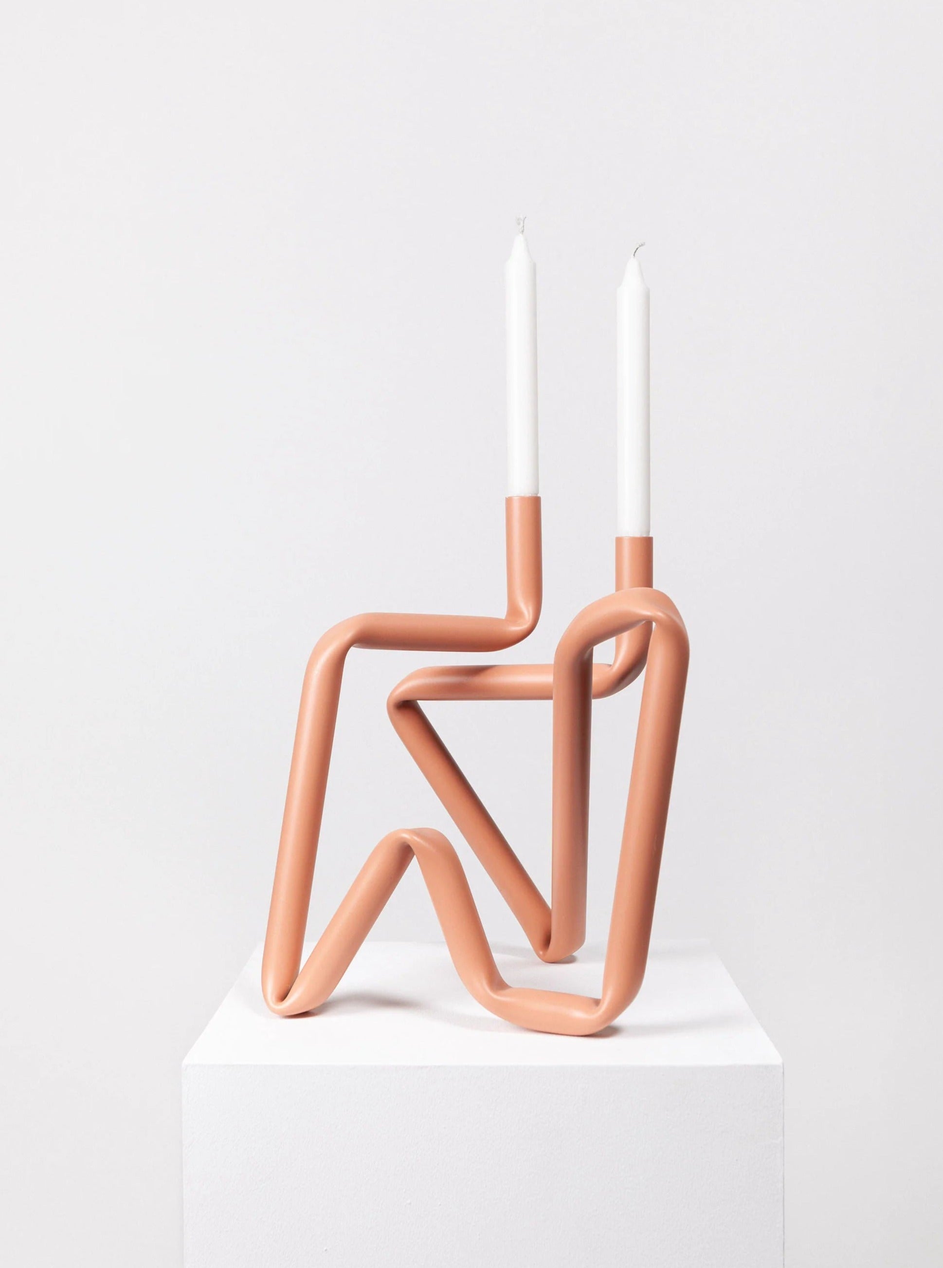 Red Aluminum Loop Candle Holder - Image 3