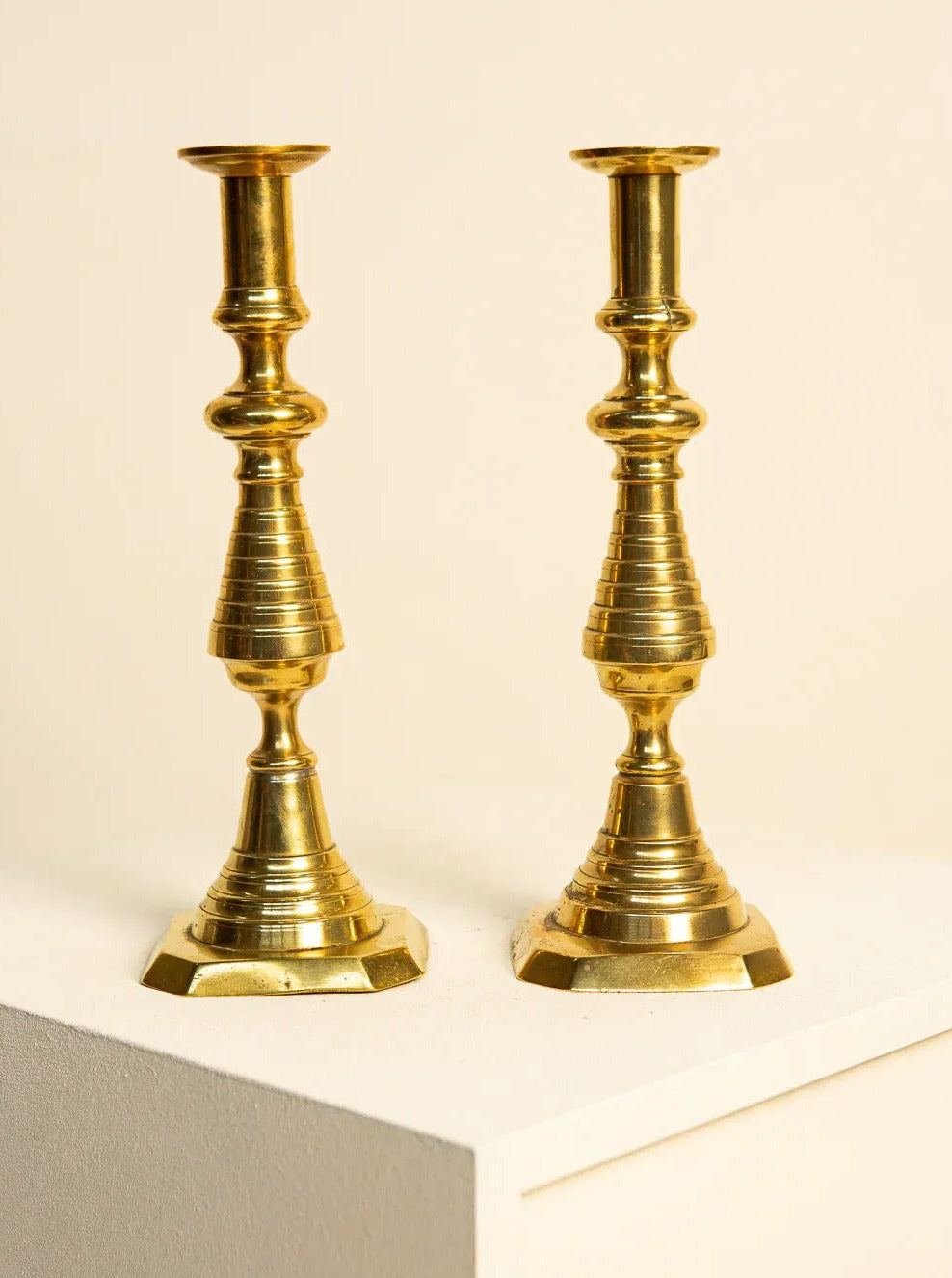 Pair of Vintage Brass Candlesticks - Image 2