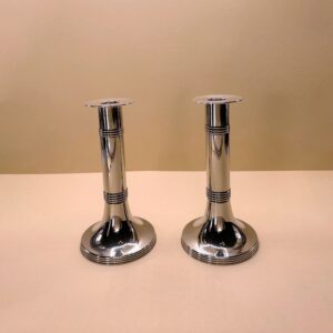 Pair of Silver-Plated Candlesticks