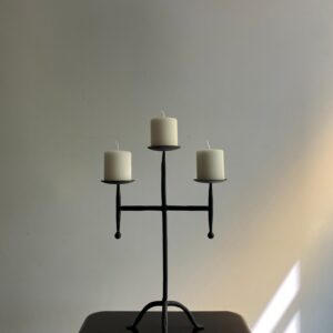 Vintage Postmodern Iron Candle Holder
