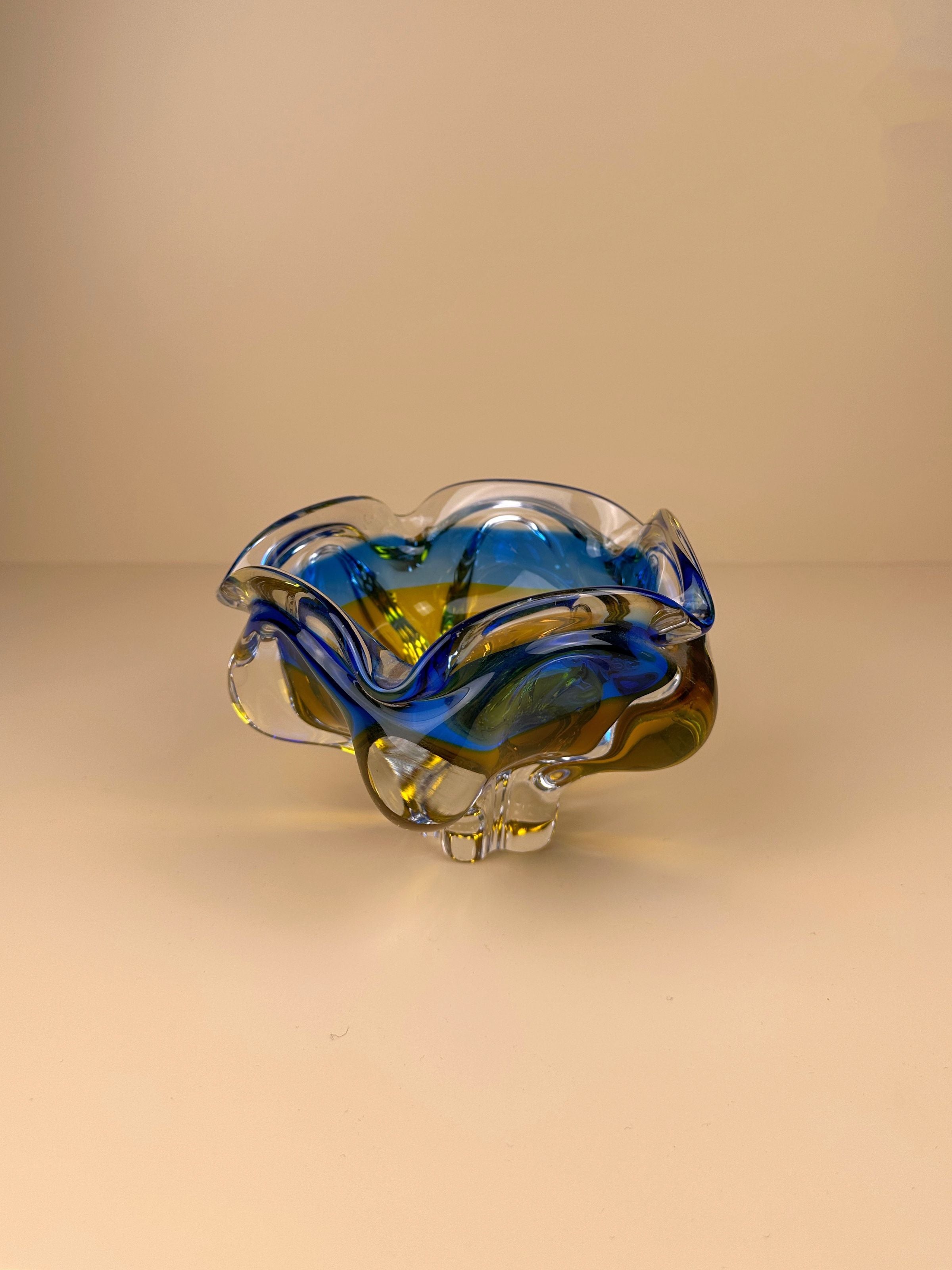 Mid-Century Bohemian Glass Bowl - Image 2