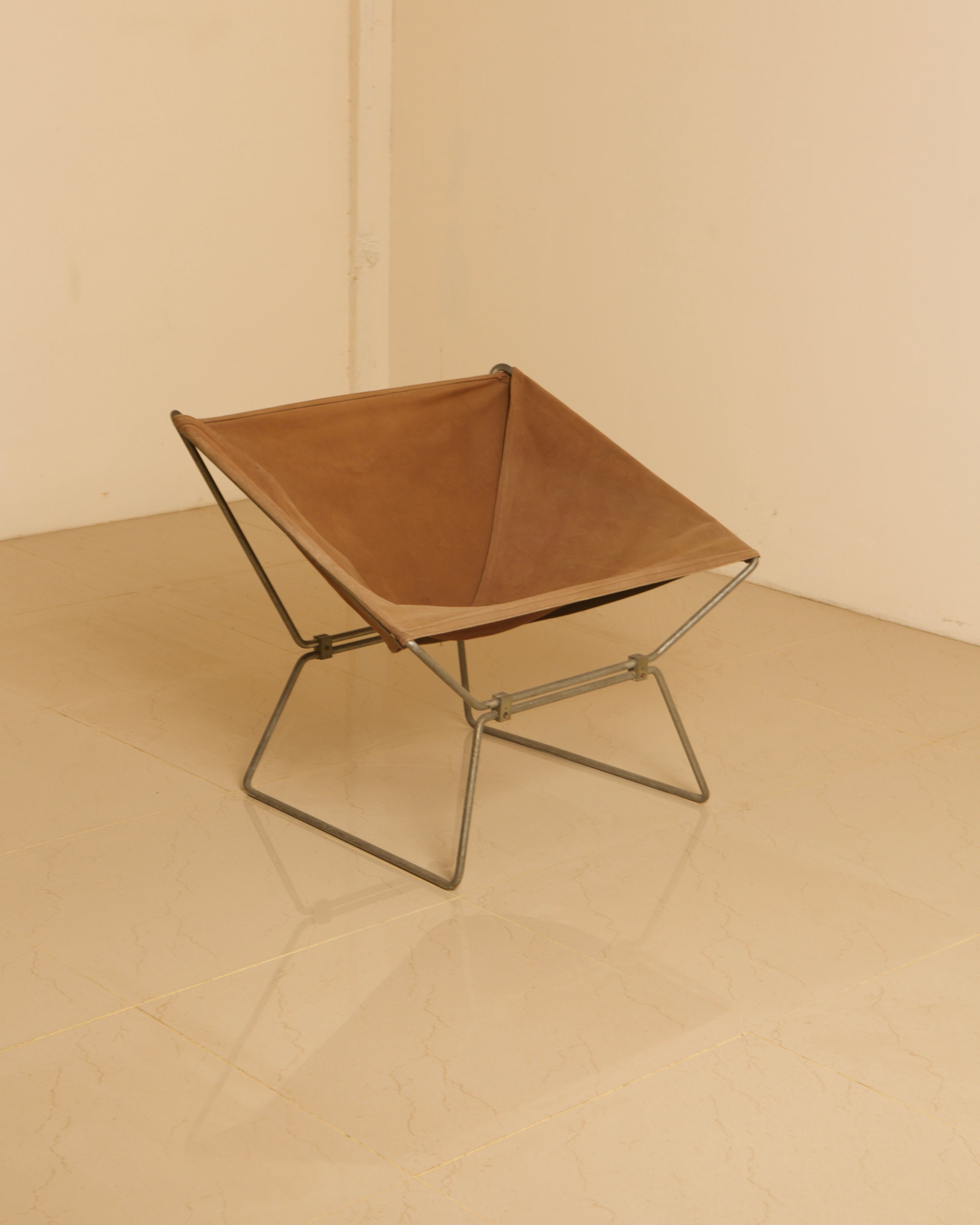 Low Canvas Lounge Armchair - Image 8