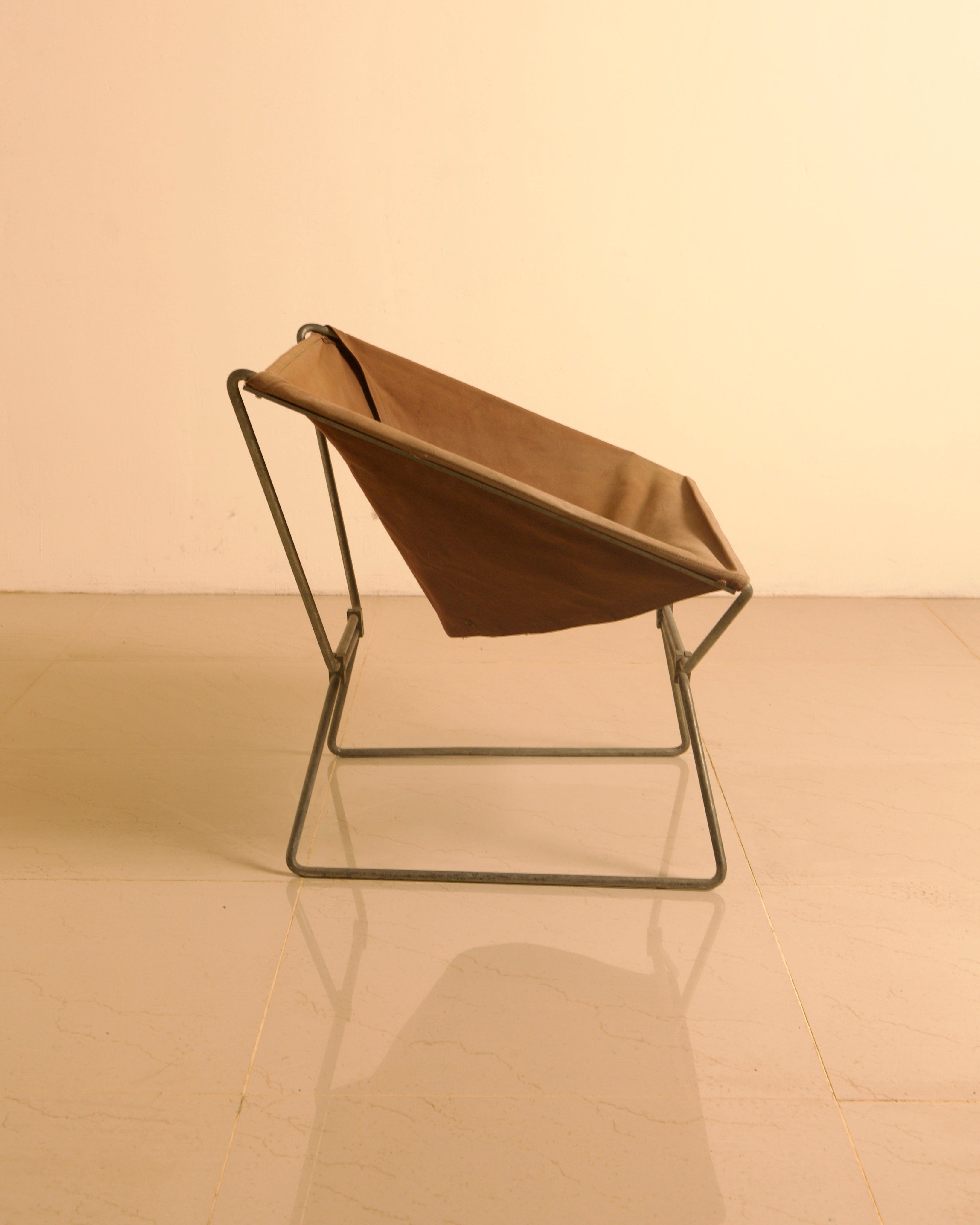 Low Canvas Lounge Armchair - Image 5