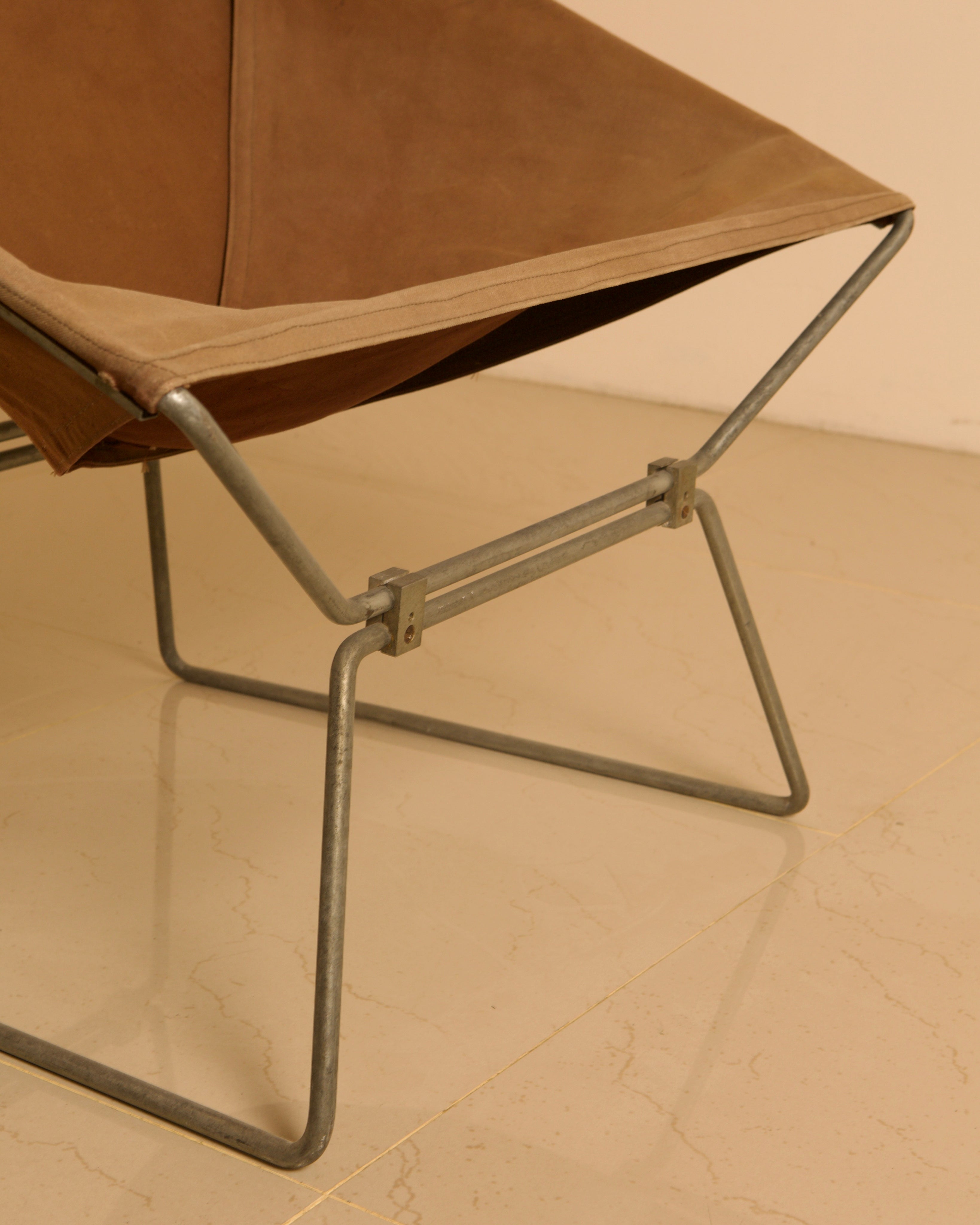 Low Canvas Lounge Armchair - Image 9