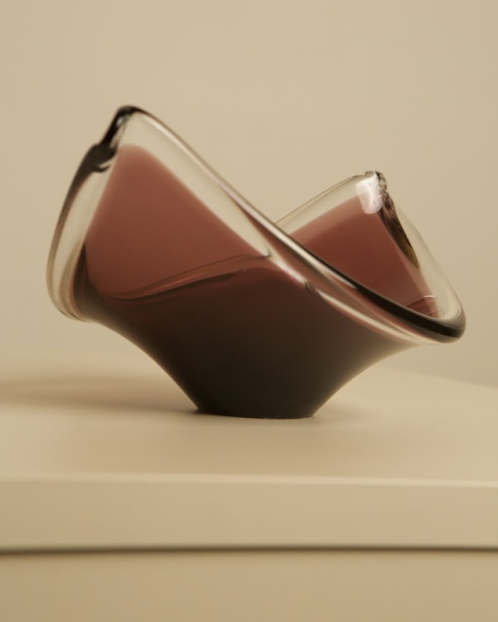 Purple Murano Glass Leaf Catchall - Image 2