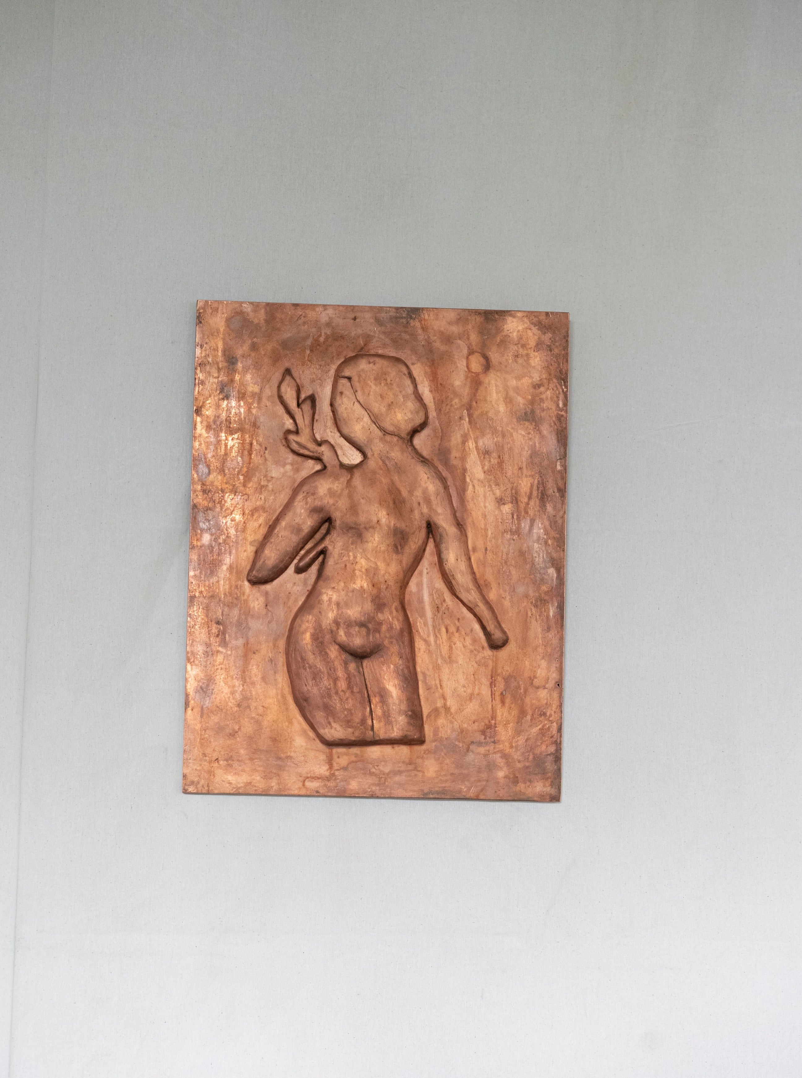 Copper Female Wall Sculpture